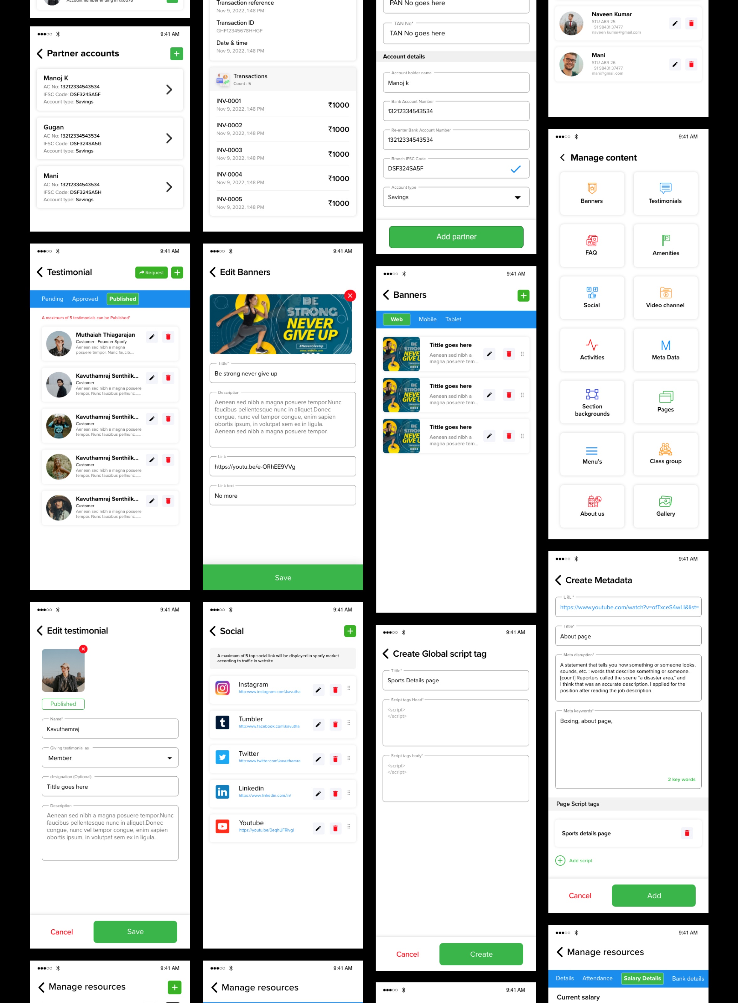 ERP Solution for Sports Industry: case-study board, part 2 of 11