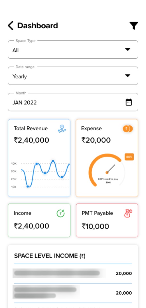 Sporfy Tracker: Accounts dashboard